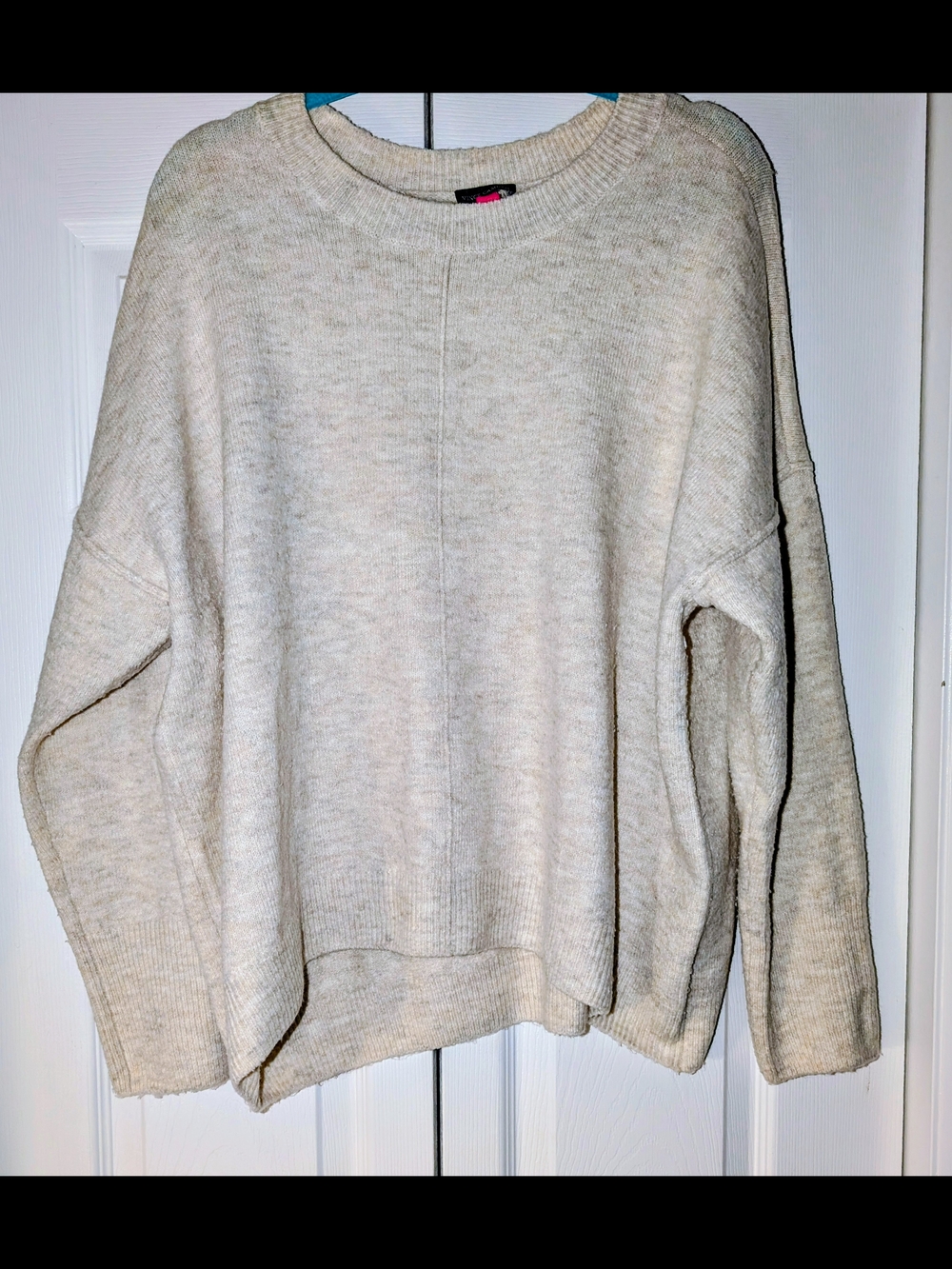 Vince Camuto Cream Oversized Crewneck Sweater